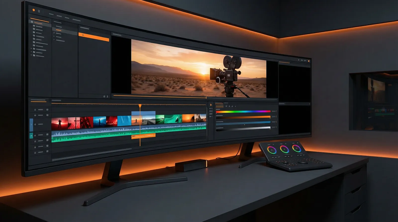 a篇网站 专业视频剪辑工作台界面
